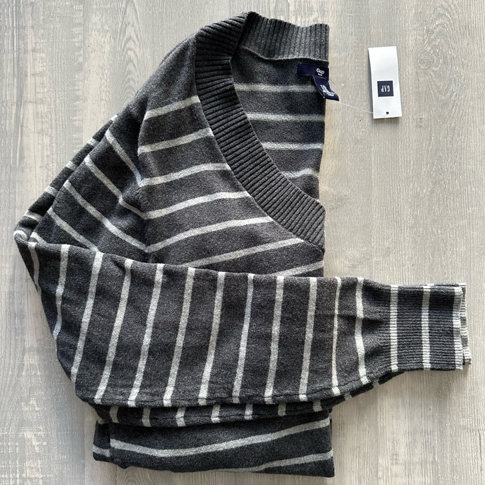 Gray GAP Striped Sweater